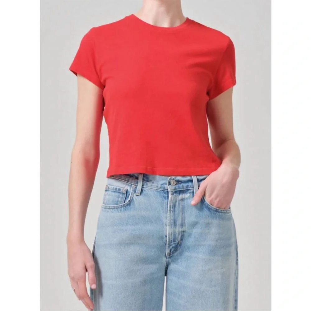 NWT Citizens of Humanity Kyle Tee aurora red, XS - Picture 2 of 4